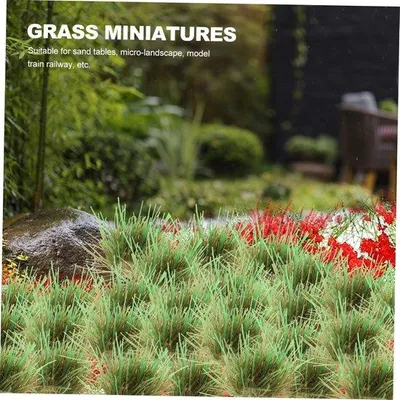 Productafbeelding van Miniatuur Grasplukjes - Model Gras - Diorama Bouw - Realistische Textuur - 4x4x6mm - Groen