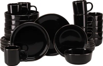 Produktbild von CreaTable, 24786, Nordic Festive Schwarz, Kombiservice 30-tlg, Steinzeug