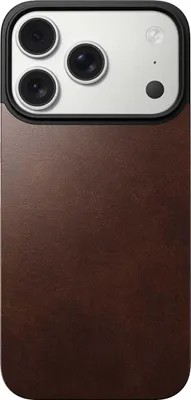 Produktbild von Nomad Lederrücken Tasche iPhone 17 Pro Braun