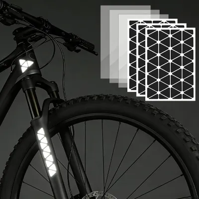 Obrázok produktu pre Sada 3 sád reflexných nálepiek, samolepiace reflexné prvky, vodeodolné, reflexné nálepky, samolepiace, vhodné na bicykel, prilbu, detskú sedačku