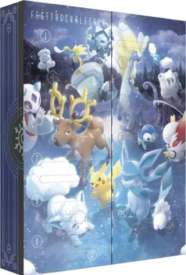 Produktbild von Pokémon Sammelkartenspiel Adventskalender 2023 (DE) – 25-Türchen Festtagskalender mit Karten, Booster-Packs & Zubehör