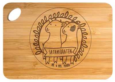Produktbild von Mr. & Mrs. Panda Schneidebrett Ziege Geschwisterliebe - Transparent - Geschenk, Geschwister, Holzbrett, Hackbrett, Holzbrettchen, Geburtstag, Brett, Familie, Muttertag
