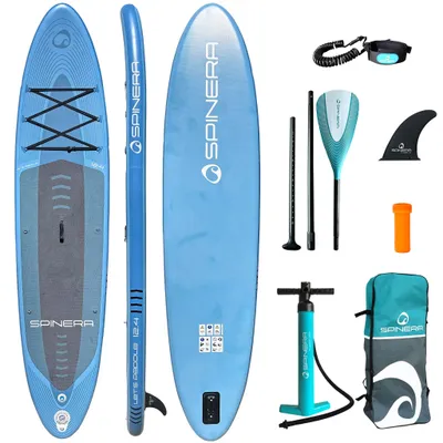 Produktbild von Spinera SUP Board Let's Paddle 12'4 (378cm) aufblasbar Allround Familien-Set mit Zubehör – 200kg Traglast