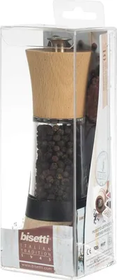 Produktbild von BISETTI Pisa Pfeffermühle 18 cm - Holz / Acryl