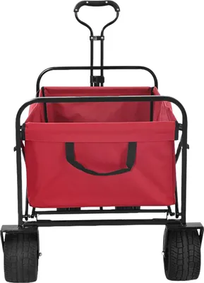 Obrázok produktu pre vidaXL Skladací vozík, červený, 89 x 63 x 96 cm, oceľ a polyester Oxford