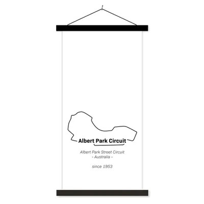 Produktbild von MuchoWow® Textilposter Formel 1 - Australien - Rennstrecke 60x120 cm mit schwarzem Rahmen - Magnete