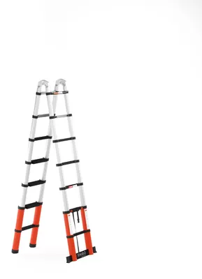 Produktbild von RMBO Klappbar Professionelle Multifunktionsleiter 4,4 m lang, Soft-Closing, Max. Belastung 150 kg, EN 131.6, Mehrzweckleiter, Teleskopleiter