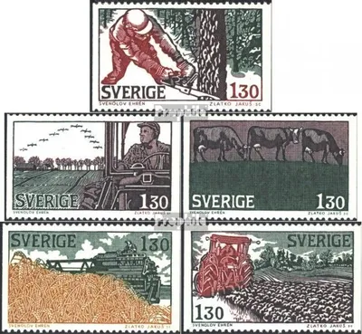 Produktbild von Briefmarken Schweden 1979 Mi 1060-1064 (kompl.Ausg.) postfrisch Landwirtschaft