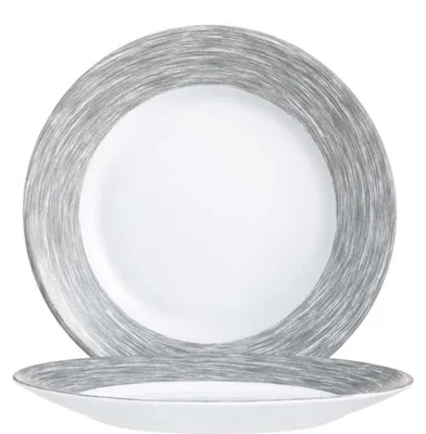 Produktbild von Brush Grey Teller flach 23,5cm - 6 Stück