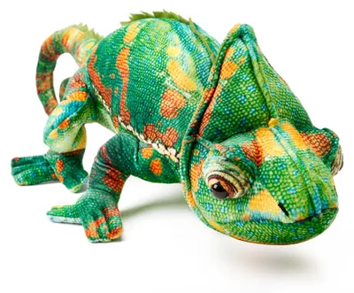 Produktbild von Zappi Co Kinder's Weiches Kuscheliges Plüschtier - Perfekte weiche Spielgefährten für Kinder im bedruckten Stil (55cm Länge) (Grünes Chamäleon)