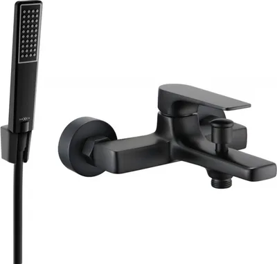 Produktbild von Mexen Lynx R72 Wannenbatterie mit Brausegarnitur, Schwarz - 74593R72-70