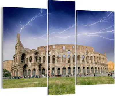Produktbild von Bild auf Leinwand - Leinwandbild - Italien Architektur Kolosseum Tourismus - 95x80cm - Wand Bild - Wanddeko - Leinwanddruck - Bilder - Kunstdruck - Leinwand bilder - Wandkunst - CB95x80-2505