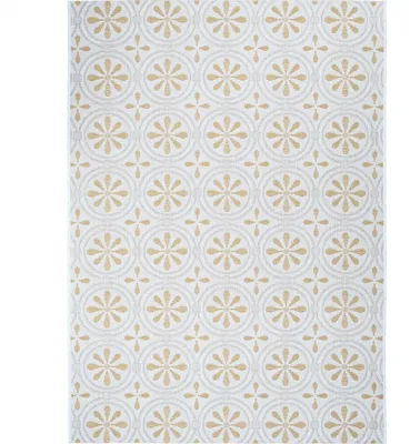 Produktbild von Moderner Indoor Outdoor Teppich Gelb Beige 200x290