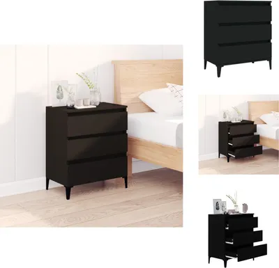 Zdjęcie produktu dla vidaXL Kredens czarny 60x35x70 cm materiał drewnopochodny - Kredensy