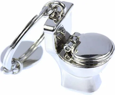 Produktbild von Klo Schlüsselanhänger Miniblings Schlüsselring Anhänger Toilette Kloschüssel