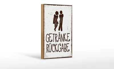 Produktbild von Holzschild Spruch 12x18 cm Getränke Rückgabe Dekoration
