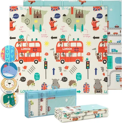Image de Tapis d'éveil Babify, doux et pliable, tapis de jeu en mousse sans BPA, lavable