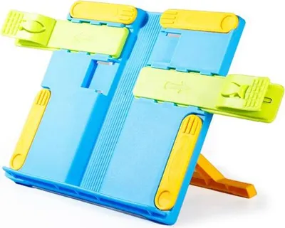 Produktbild von 360Home Kinder Buchständer Leseständer mobil faltbar mattiert blau