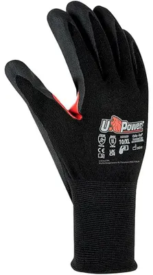 Produktbild von U-Power Flynt Safety Arbeitshandschuhe Nylon Touchscreen Schwarz Rot 8/M