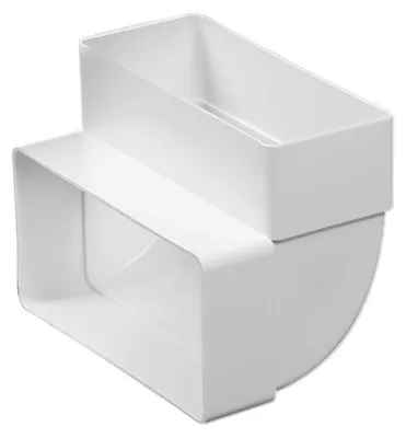 Produktbild von Awenta KP204-25 Bogen Vertikal 60 x 204 – vertikaler 90°-Bogen für Flachkanal 60 x 204 mm