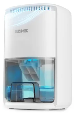 Produktbild von Duronic DH07 WE Luftentfeuchter, elektrischer Lufttrockner gegen Schimmelbildung, 32dB leiser Betrieb und großem Wassertank, Dehumidifier für 10qm