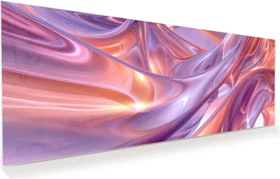 Produktbild von Glasbild 150x60cm in XXL für Wohnzimmer, Schlafzimmer Motiv Abstrakte Wellen
