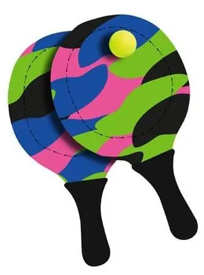 Zdjęcie produktu dla Zestaw do tenisa plażowego Beco -sealife® z neoprenu | Czarny/zielony/różowy/niebieski