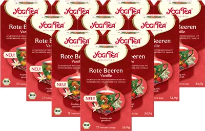 Produktbild von 10 x YOGI TEA Rote Beeren Vanille  34g  Früchtetee - fruchtig. süß. genussvoll