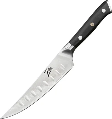 Produktbild von Zelite Ausbeinmesser 15,2cm, Filetiermesser für Fisch & Fleisch, Messer japanischer Art für Zuhause & Gastro, Profi-Messer Scharf, Damast Kochmesser für Küche, Damaszener Messer mit Nahtloser Verarbeitung
