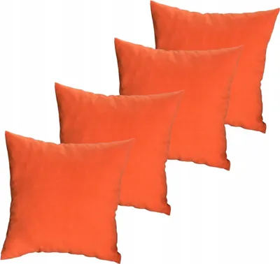 Produktbild von Dekokissen, Sofakissen, 50x50 cm, orange, 4er Set Deko Sofakissen, Rückenkissen