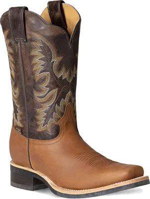 A single cowboy boot shown against a white background.