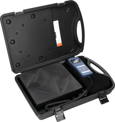Zdjęcie produktu dla Waga chłodnicza 90kg 198lb Waga do ładowania czynnika chłodniczego z ekranem LCD Automatyczne wyłączanie zasilania dla urządzeń chłodniczych HVAC