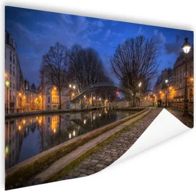 Produktbild von MuchoWow® Poster Paris - Nacht - Bäume 180x120 cm - Fotoplakat