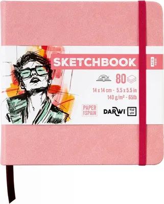 Obrázek produktu pro Darwi Dfy Skicář 80 14 x 14 cm 140 g Soft Pink