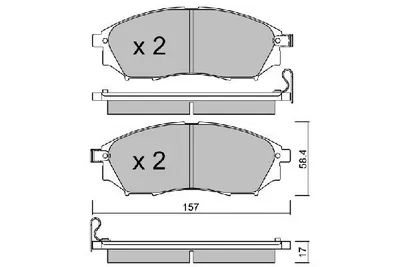 Produktbild von AISIN Bremsbeläge Satz Vorne Bremsklötze für NISSAN Qashqai / Qashqai +2 I (J10, NJ10) BPRE-1011