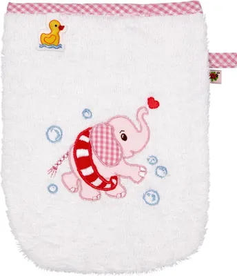 Produktbild von BabyGlück - Waschhandschuh Elefant, rosa