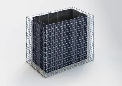 Produktbild von Hochbeet eckig 130 cm x 100 cm x 80 cm (L x H x T), Maschenweite 5 x 5 cm, Wandstärke 10 cm