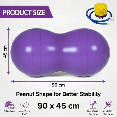 Image de Balle d'exercices thérapeutiques, anti-éclatement, 90 x 45 cm, ballon de fitness pour la grossesse