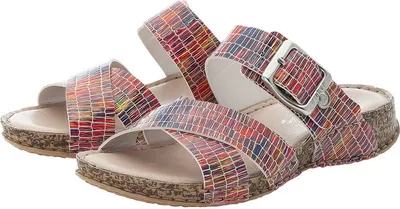 Obrázek produktu pro Dámské organické mule Rieker s hlubokou stélkou multi, Barva:multicolor, Velikost EU:36