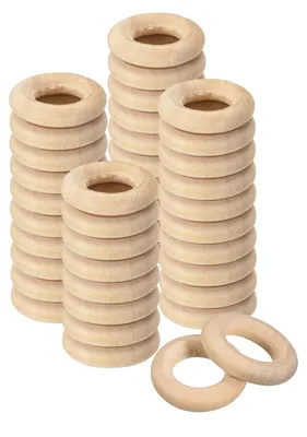 Holzringe 100 Stk. 20 mm 5 mm glatt unbehandelt