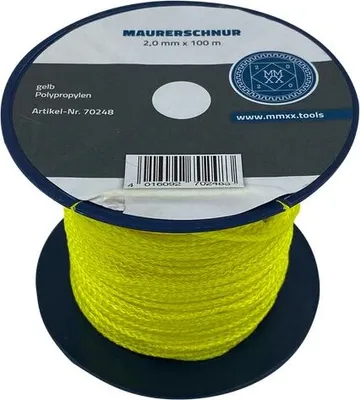 Produktbild von MMXX Lot-Maurerschnur 100 m Rolle, 2,0 mm, gelb-fl., Polypropylen