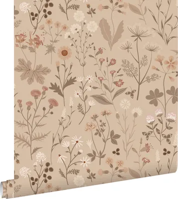 Obrázek produktu pro ESTAhome Tapeta polní květiny pískově béžová - 139840 - 0,53 x 10,05 m