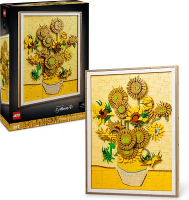 Produktbild von LEGO Art Vincent van Gogh – Sonnenblumen - 3D-Blumengemälde mit beweglichen Blüten - Deko fürs Wohnzimmer oder Büro - Bausatz für Erwachsene - Kreative Geschenkidee für Männer & Frauen 31215