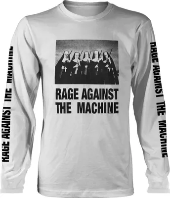 Produktbild von Rage Against the Machine - T-Shirt für Herren/Damen Uni Langärmlig PH2435 (S) (Weiß)