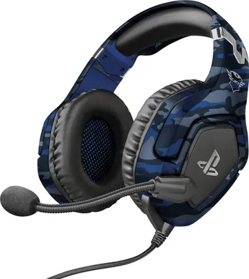 Produktbild von Trust Gaming Headset GXT 488 Forze - Offiziell Lizenziert für Playstation - PS4 und PS5 Headset mit Klappbarem Mikrofon und Einstellbarem Kopfbügel,3.5mm,Over-Ear Kopfhörer mit Kabel - Blau