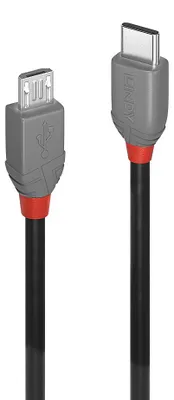 Produktbild von LINDY USB 2.0 Kabel Typ C/Micro-B Anthra Line M/M 0.5m