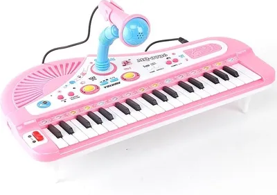 Produktbild von Kinderklavier mit 37 Tasten,Klaviertastatur Spielzeugklavier mit Mikrofon,Musikspielzeug für Kinder