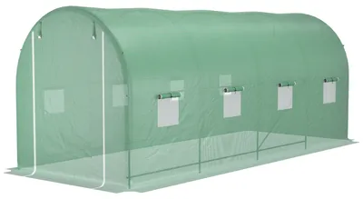 Produktbild von Outsunny Foliengewächshaus Gewächshaus Treibhaus Tomatenhaus mit Fenster