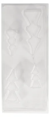 Productafbeelding van Rayher PET-gietvorm, kerstboom, diepte tot 3 cm, afmetingen 8-16 cm, diepte 3 cm - 4 bomen