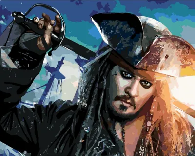 Produktbild von Malen nach Zahlen Bilder - Captain Jack Sparrow 50x40 cm